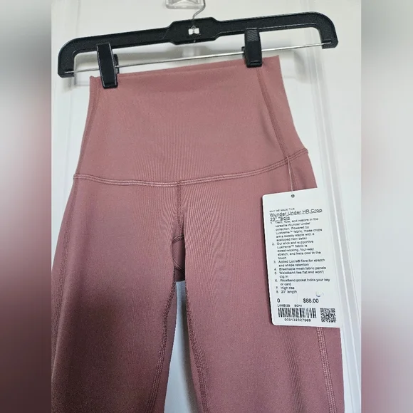 NWT Lululemon Wunder Under HR Crop 23' *Sclp SCHI Spiced Chai Luxtreme SZ 0 - Picture 9 of 14